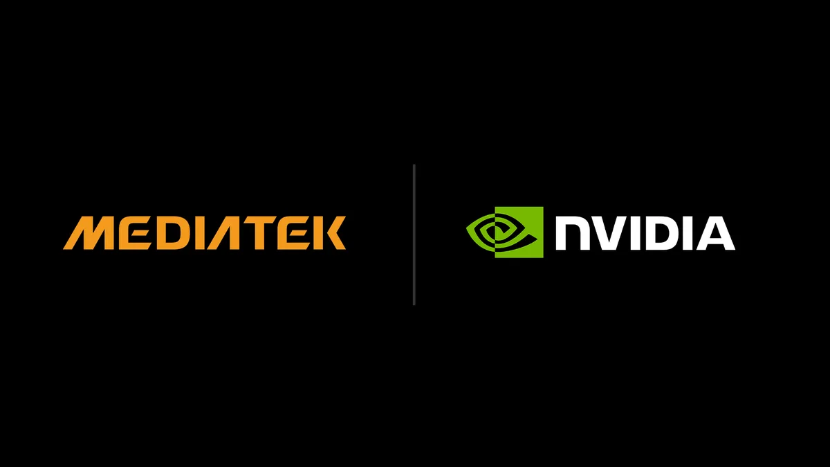 NVIDIA and MediaTek partnership announcement artwork.