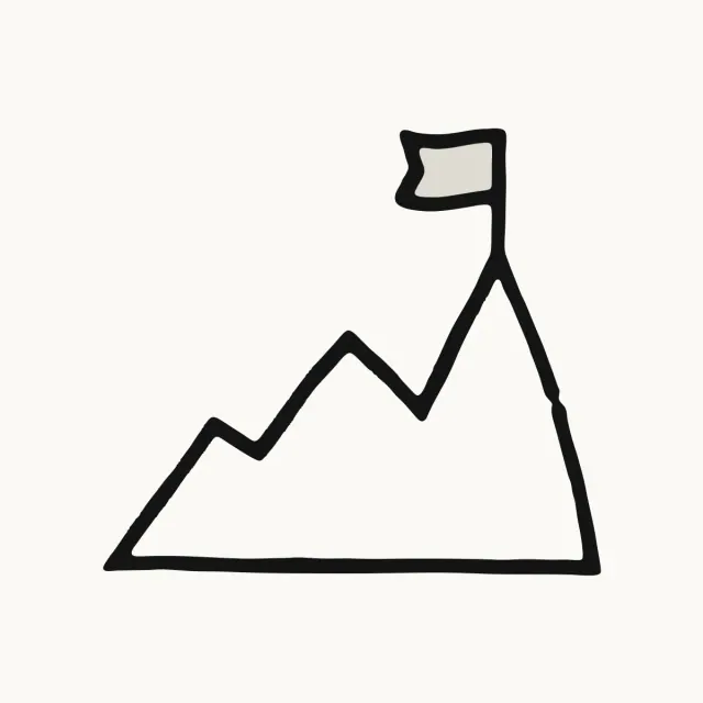 Official Claude Frontier Academy mountain summit and flag illustration