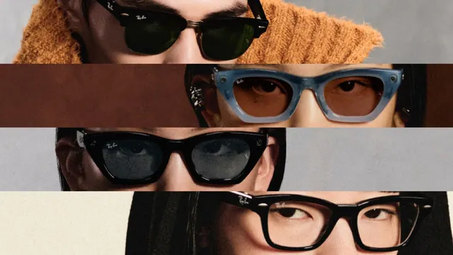 Four Meta and Ray-Ban smart-glasses frame styles shown in Meta's official launch collage