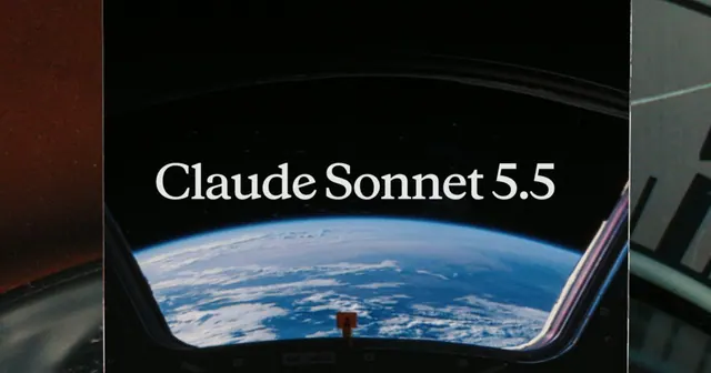 Anthropic’s Claude Sonnet 5.5 launch artwork with a planet against a star field