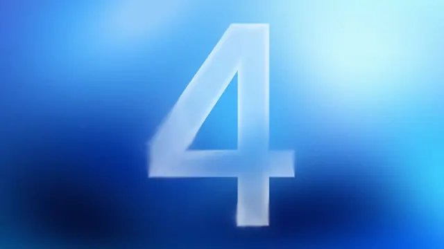 Google’s official Gemini 4 Argon launch artwork showing a translucent numeral four on a blue background