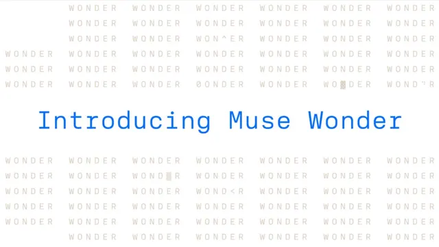 Meta’s official typographic release graphic reading Introducing Muse Wonder