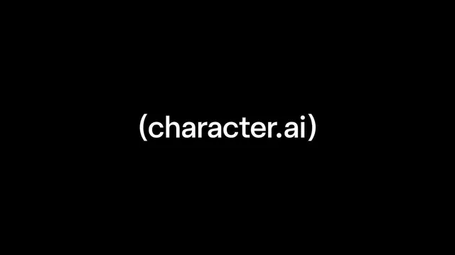 Character.ai’s official white wordmark on a black background from its Chapter 11 notice