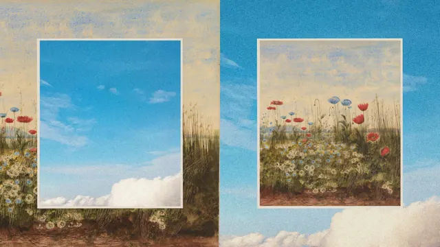 Anthropic announcement illustration showing blue sky and flowers inside two rectangular frames.